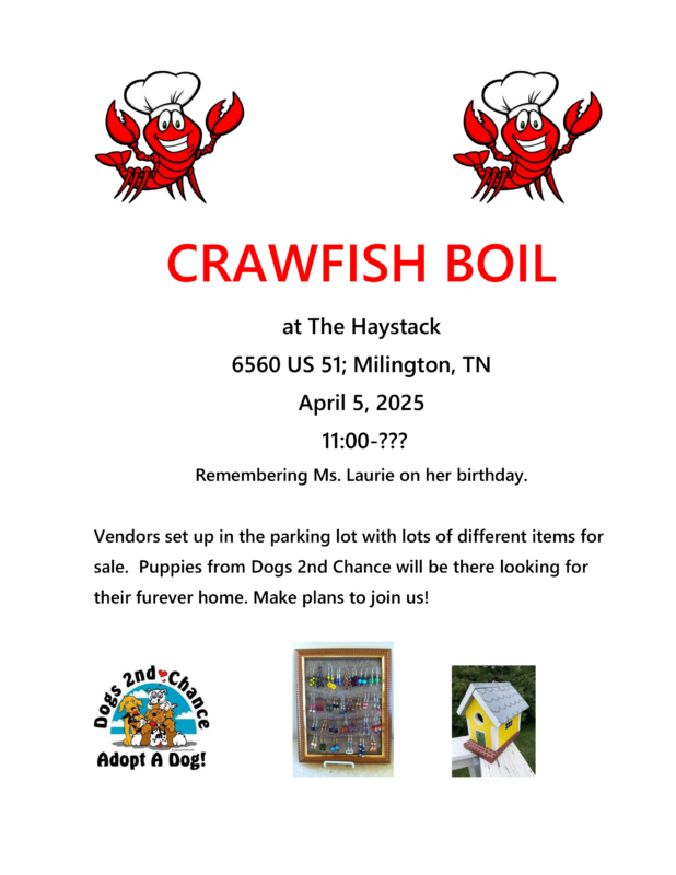 Crawfish Boil, haystack, Apr 5, 2025 11 am