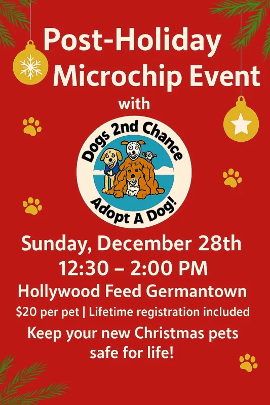 Dog Adoption and Microchip at Hollywood Feed Germantown