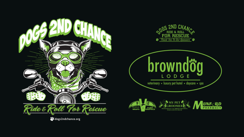 DOGS 2ND CHANCE Ride & Roll for Rescue. Save the date! SATURDAY SEP 13 2025 (Rain Date Sep 20). ALL WHEELS WELCOME. Registration: Bumpus Harley Davidson-10am. First bike out: 11am. Last bike out: 12pm. 2160 Whitten Road, Memphis, TN 38133. Last Bike Iin: The Haystack- 3pm. Winner announced at 4pm. 50/50 raffle, auction items, food and more! 6560 US Highway 51 N, Millington TN 38053. Support our sponsors: BREAKFAST BURRITOS by Boy Scout Troop 261, browndog Lodge Veterinary.